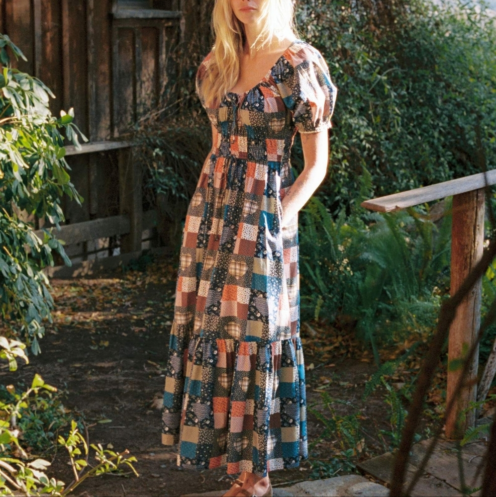 Christy Dawn Brynne Dress in Patchwork Blue